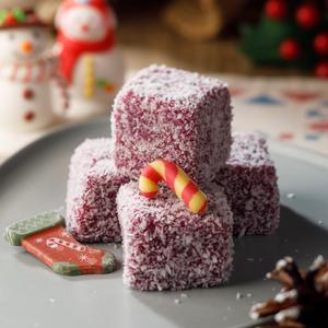 Japanese sweet potato and almond cake日本紫薯杏仁蒸蛋糕